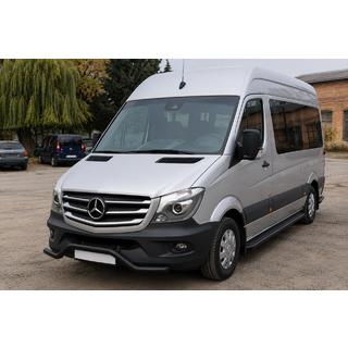 Forreste nedre frontbøjle MBSP.07.F3-04.6 Black (rustfrit stål) Mercedes Sprinter W906 2006–2018 foto 1