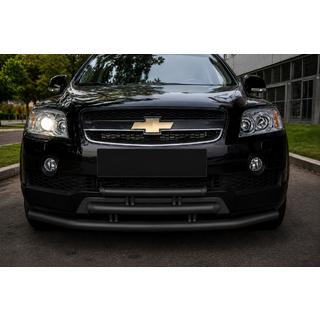 Frontbeskyttelse 3-rørs Black (rustfrit stål) Chevrolet Captiva 2006–2019
