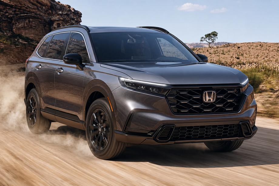 Honda CRV 2022– Integrerede tagrælinger sorte OEM (ABS-plast, montering med lim) Image