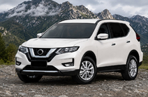 Nissan X-trail T32/Rogue 2014–2021 Integrerede tagrælinger sorte OEM (til X-trail, aluminium, montering med lim) foto 1