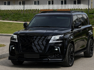 Nissan Patrol Y62 2010–2024 Sorte tagrails (aluminium) foto 2