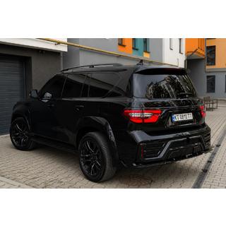 Sorte tagrails (aluminium) Nissan Patrol Y62 2010–2024 foto 1