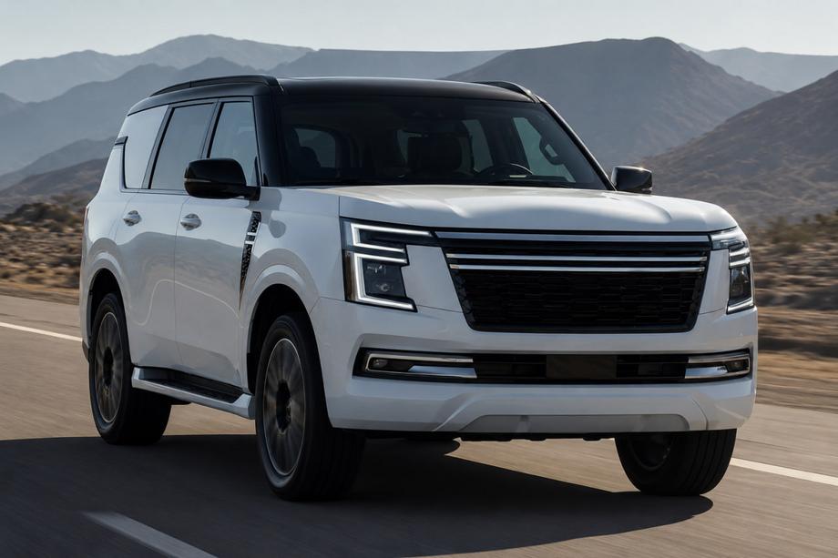 Nissan Patrol Y63 2025– Integrerede tagrælinger, sorte OEM (aluminium) Foto 3