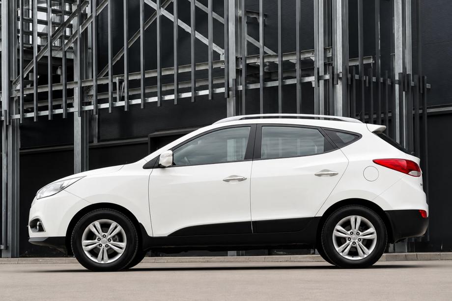 Hyundai IX-35 2010–2015 OEM tagrælinger grå (ABS-plast, montering med lim) Image