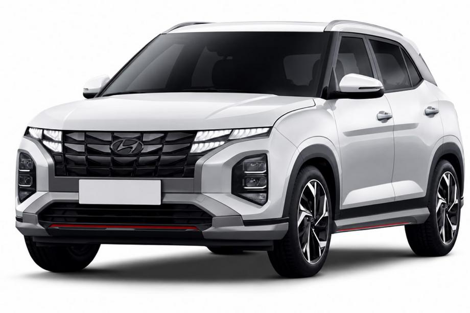 Hyundai Creta 2021– OEM tagrælinger, grå (aluminium, limmontering) Image