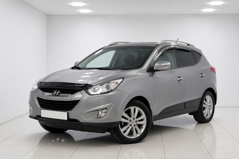 Hyundai IX-35 2010–2015 OEM tagrælinger, grå (aluminium, limmontering) Image