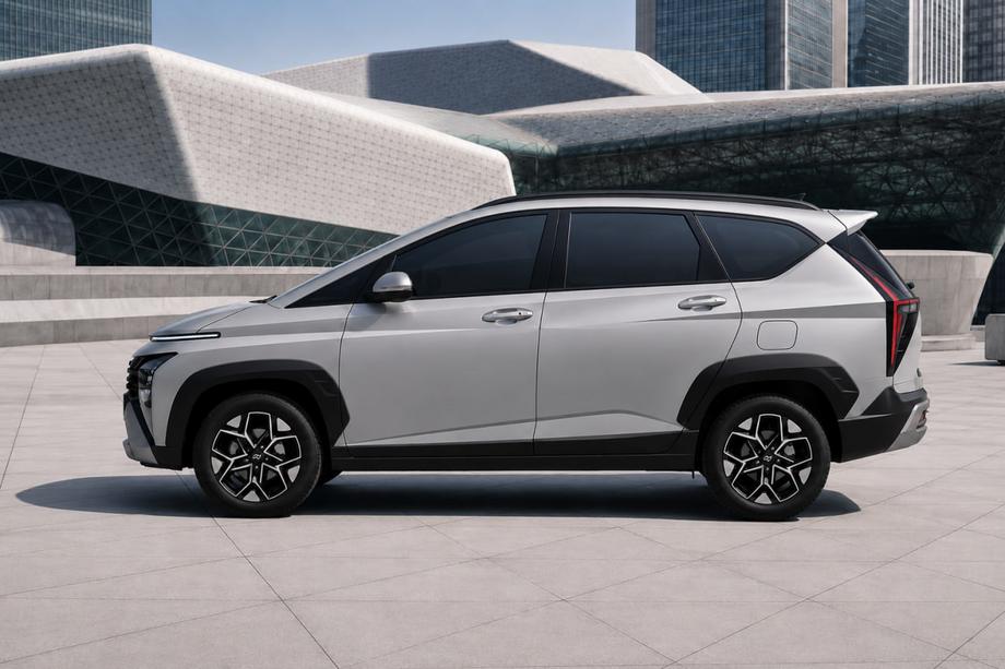 Hyundai Stargazer 2022– Integrerede tagrælinger, sorte OEM (aluminium) Image