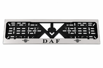DAF Forkromet nummerpladeramme (1 stk., rustfrit stål) foto 1