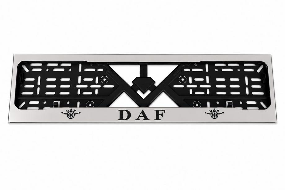 DAF Forkromet nummerpladeramme (1 stk., rustfrit stål) Image