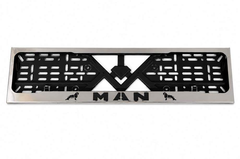 Man Forkromet nummerpladeramme (1 stk., rustfrit stål) Image