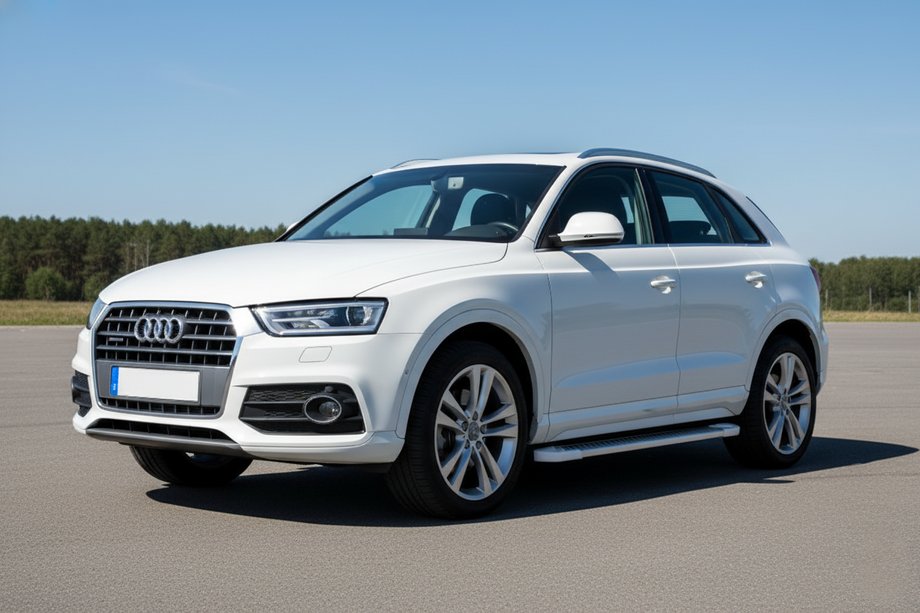 Audi Q3 2011–2019 Sidetrin Allmond White (2 stk., aluminium) Image