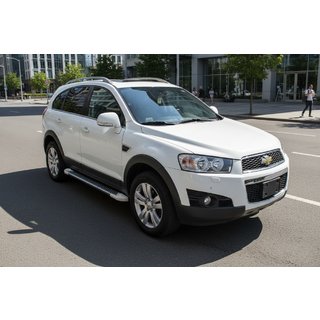 Sidetrin Allmond White (2 stk., aluminium) Chevrolet Captiva 2006–2019 foto 1