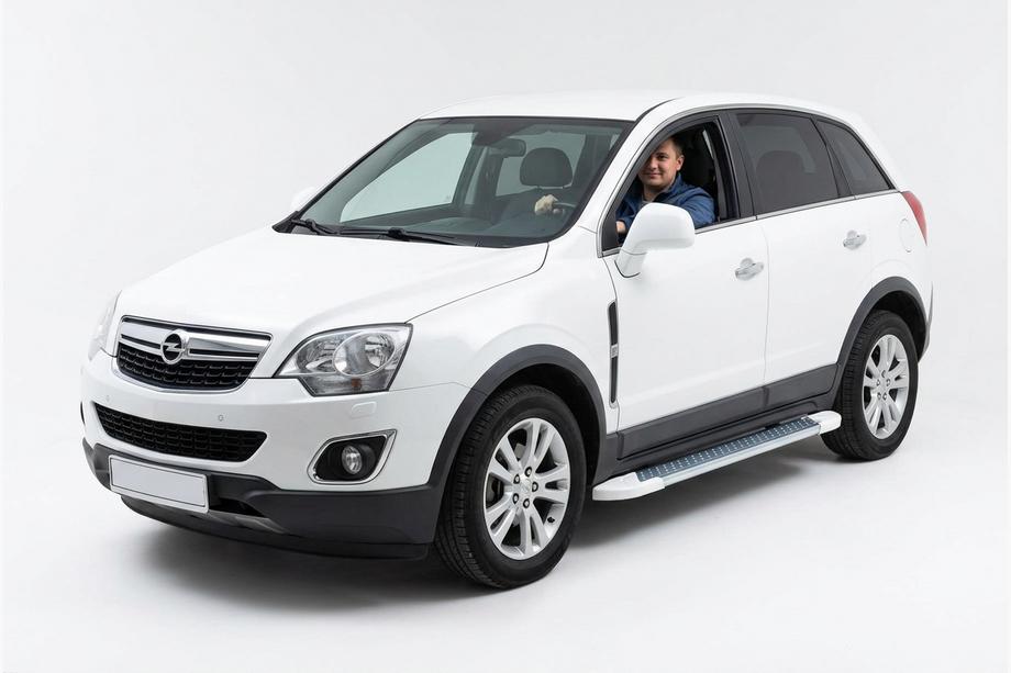 Opel Antara 2006–2017 Sidetrin Allmond White (2 stk., aluminium) Image