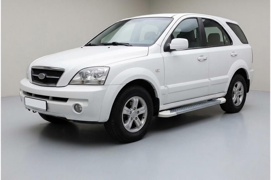 Kia Sorento I BL 2002–2009 Sidetrin Allmond White (2 stk., aluminium) Image