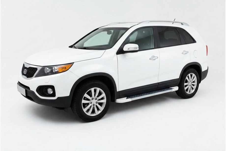 Kia Sorento II XM 2009–2014 Sidetrin Allmond White (2 stk., aluminium) 2010-2013 Image