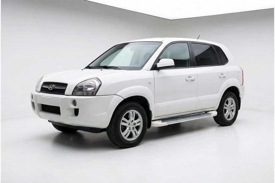 Hyundai Tucson JM 2004– Sidetrin Allmond White (2 stk., aluminium) Image