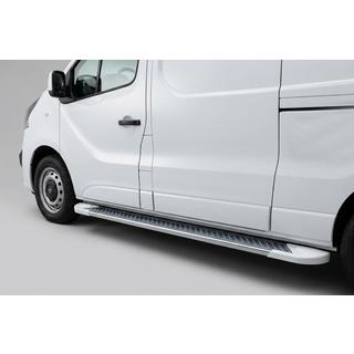 Sidetrin Allmond White (2 stk., aluminium) Opel Vivaro 2001–2015