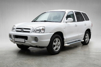 Hyundai Santa Fe 1 2000–2006 Sidetrin Allmond White (2 stk., aluminium) foto 1