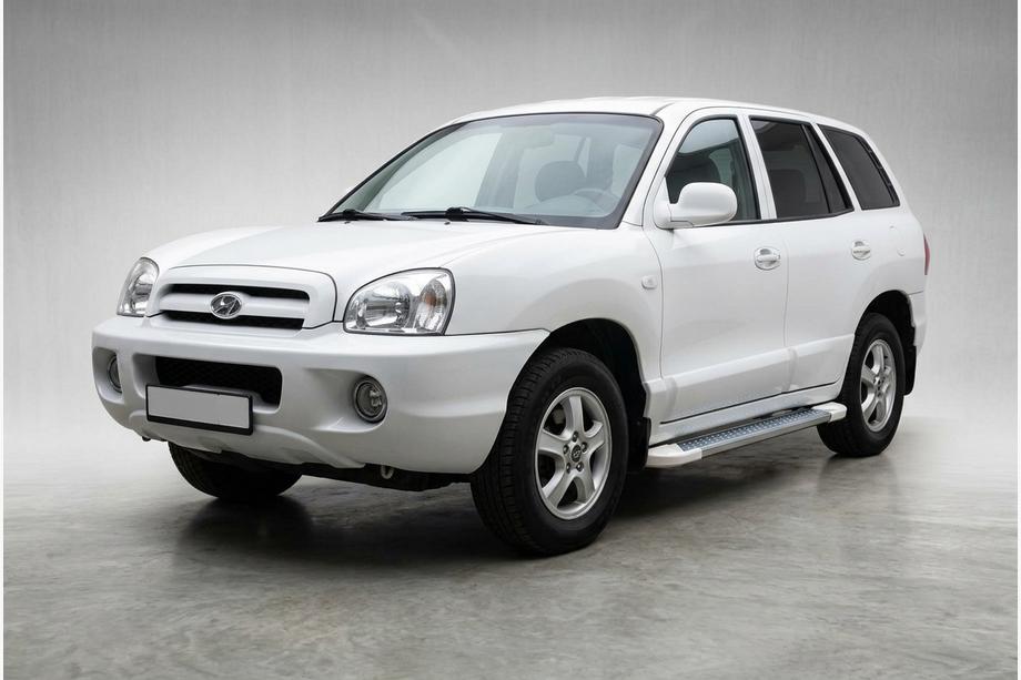 Hyundai Santa Fe 1 2000–2006 Sidetrin Allmond White (2 stk., aluminium) Image