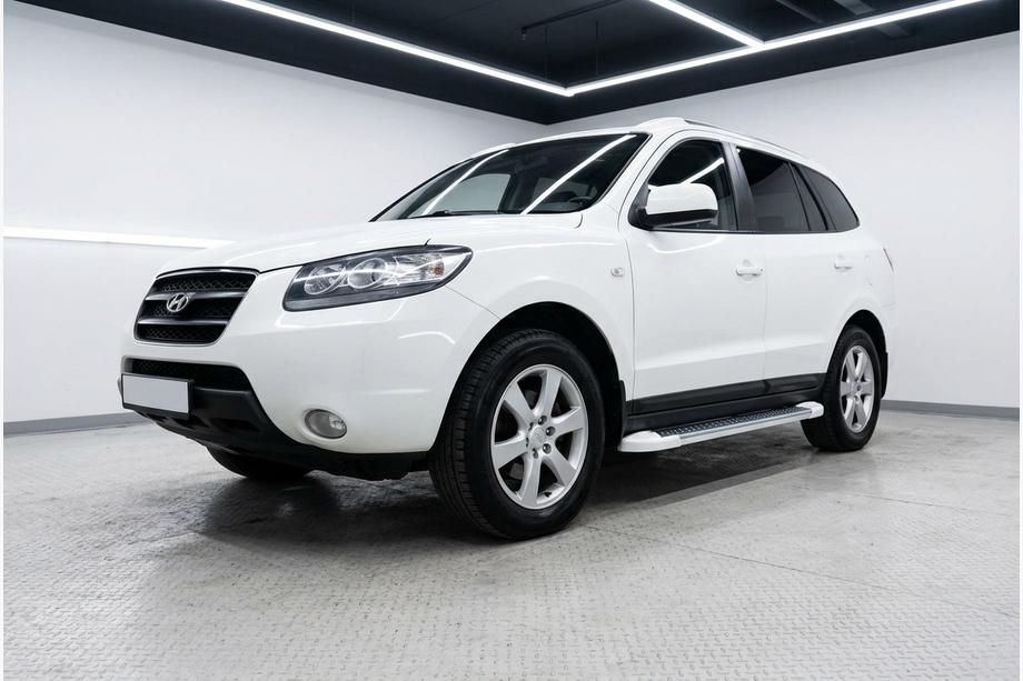 Hyundai Santa Fe 2 2006–2012 Sidetrin Allmond White (2 stk., aluminium) Image