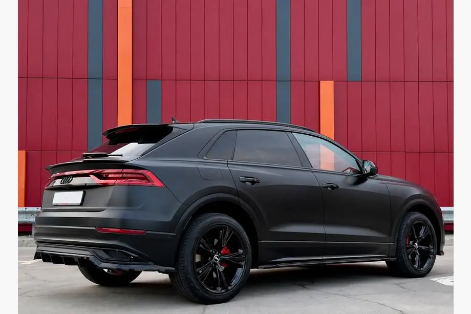 Audi Q8 2018– Integrerede tagrælinger, sorte OEM (aluminium, montering med lim) Image