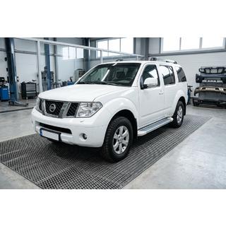 Sidetrin Allmond White (2 stk., aluminium) Nissan Pathfinder R51 2005–2014 foto 1