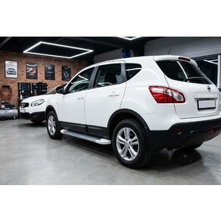 Sidetrin Allmond White (2 stk., aluminium) Nissan Qashqai 2007–2010 foto 1