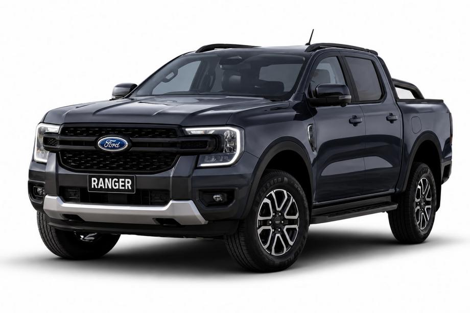 Ford Ranger 2022– OEM tagrælinger sorte (ABS-plast, montering med lim) Image