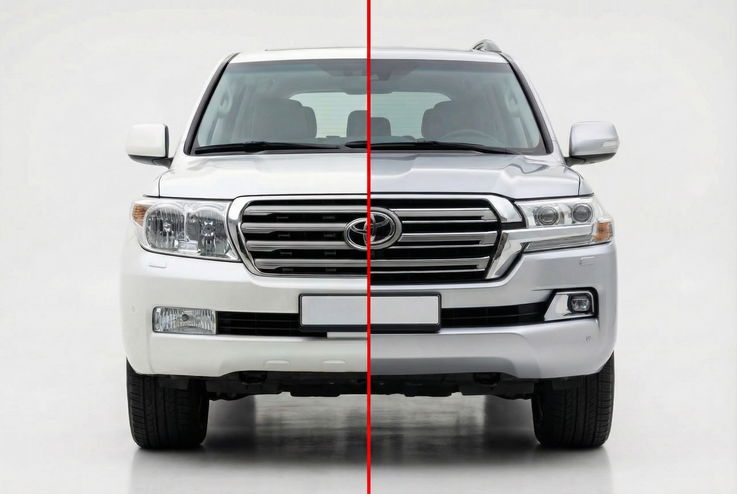Restyling af Toyota Land Cruiser 200 2007–2015 til 2016+: ændringer og indhold i sættet