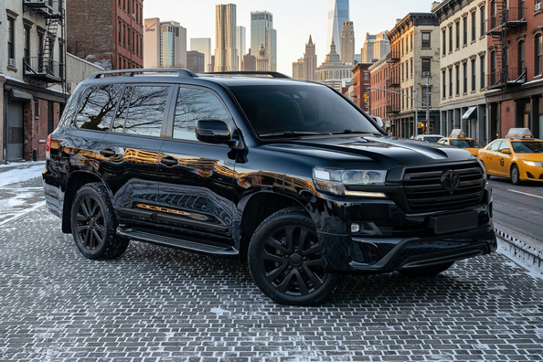 Black Edition til Toyota LC200: mørk, aggressiv stil efter facelift
