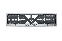 Scania Forkromet nummerpladeramme (1 stk., rustfrit stål) foto 1
