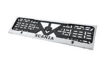 Scania Forkromet nummerpladeramme (1 stk., rustfrit stål) foto 2