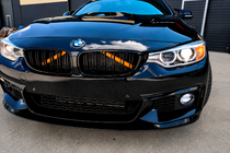 BMW 4-serie F32/F33/F36 2012–2020 MP-Style frontlip (til M-Sport, sort højglans) foto 2