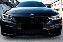 BMW 4-serie F32/F33/F36 2012–2020 Front læbespoiler CS-Style (til M4, blank sort) foto 3