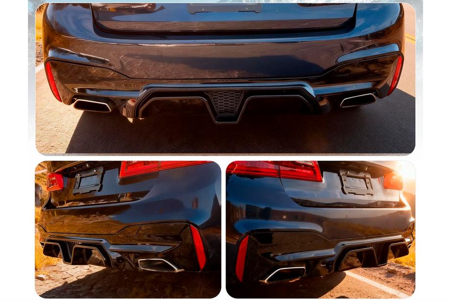 BMW 5-serie G30/G31 2017–2023 Bagkofanger-diffuser CS-Style (til M-Sport/M5 F90, ABS) Foto 7