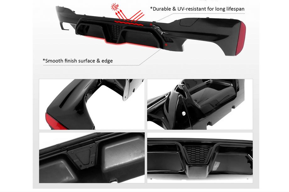 BMW 5-serie G30/G31 2017–2023 Bagkofanger-diffuser CS-Style (til M-Sport/M5 F90, ABS) Foto 19