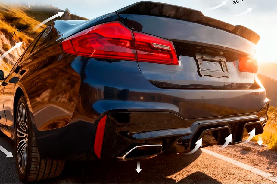 BMW 5-serie G30/G31 2017–2023 Bagkofanger-diffuser CS-Style (til M-Sport/M5 F90, ABS) Foto 5