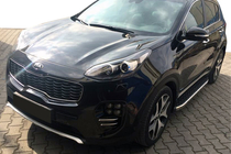 Kia Sportage 2010–2015 BlackLine sidetrin (2 stk., aluminium) foto 1