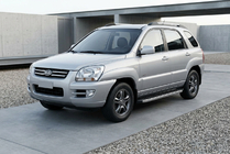 Kia Sportage 2004–2010 BlackLine sidetrin (2 stk., aluminium) foto 1