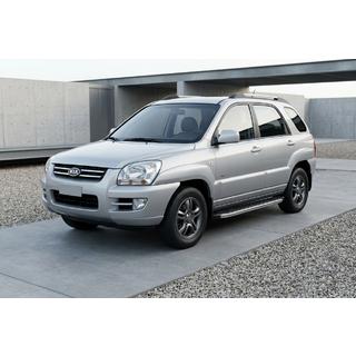 BlackLine sidetrin (2 stk., aluminium) Kia Sportage 2004–2010 foto 1