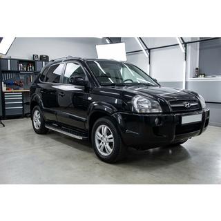BlackLine sidetrin (2 stk., aluminium) Hyundai Tucson JM 2004– foto 1