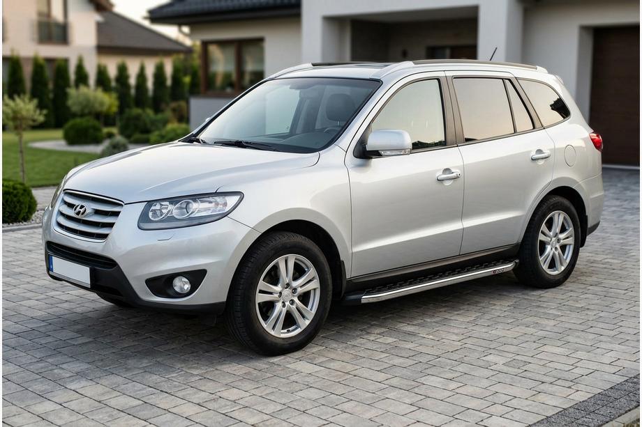 Hyundai Santa Fe 2 2006–2012 BlackLine sidetrin (2 stk., aluminium) Image