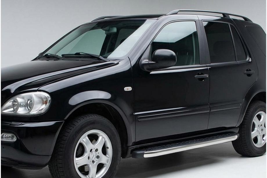 Mercedes ML W163 1997–2005 BlackLine sidetrin (2 stk., aluminium) Image