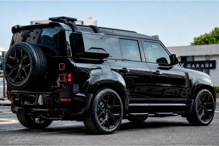 Land Rover Defender 2019– Stænklapper Type-A (sort højglans, 4 stk.) Image