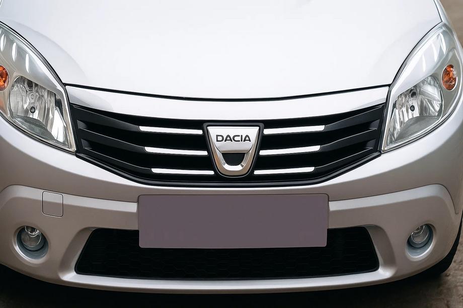 Dacia Sandero 2007–2013 Frontgrill-kantliste (rustfrit stål) Image