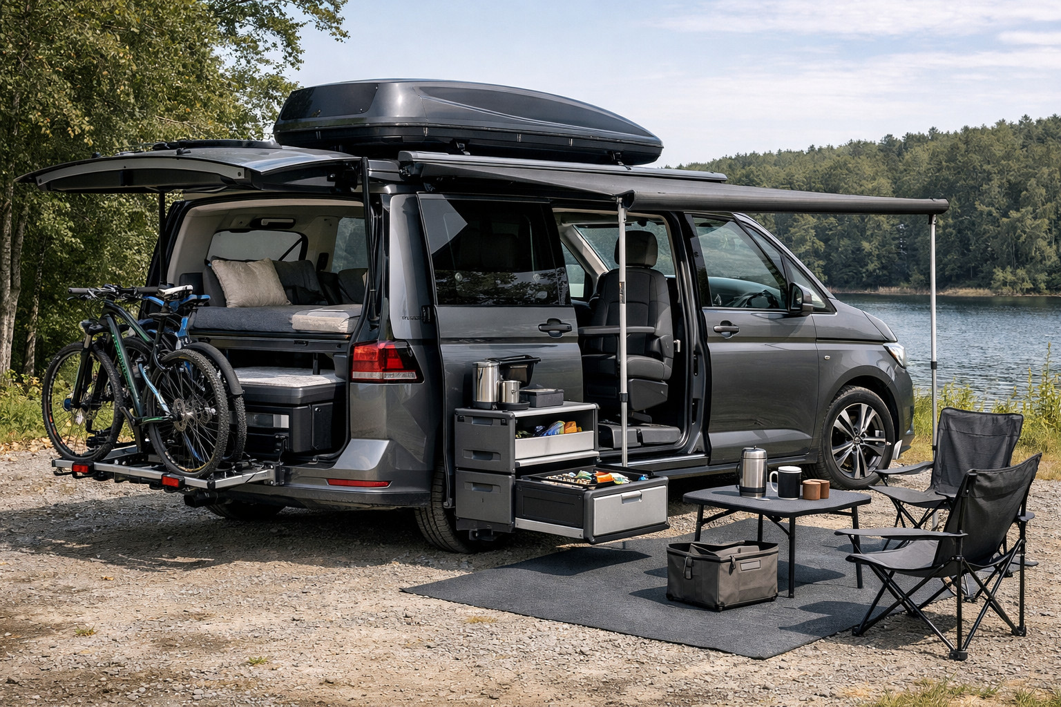 Hvad skal du montere på Volkswagen Caravelle T7 til familieture og kabineombygning