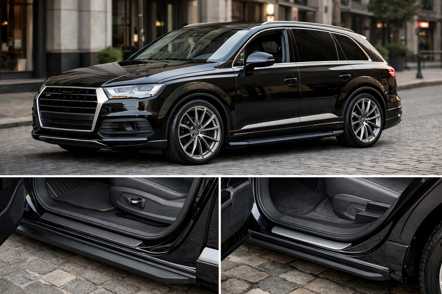 Startopgradering til Audi Q7 i byen: komfort og rene dørtrin