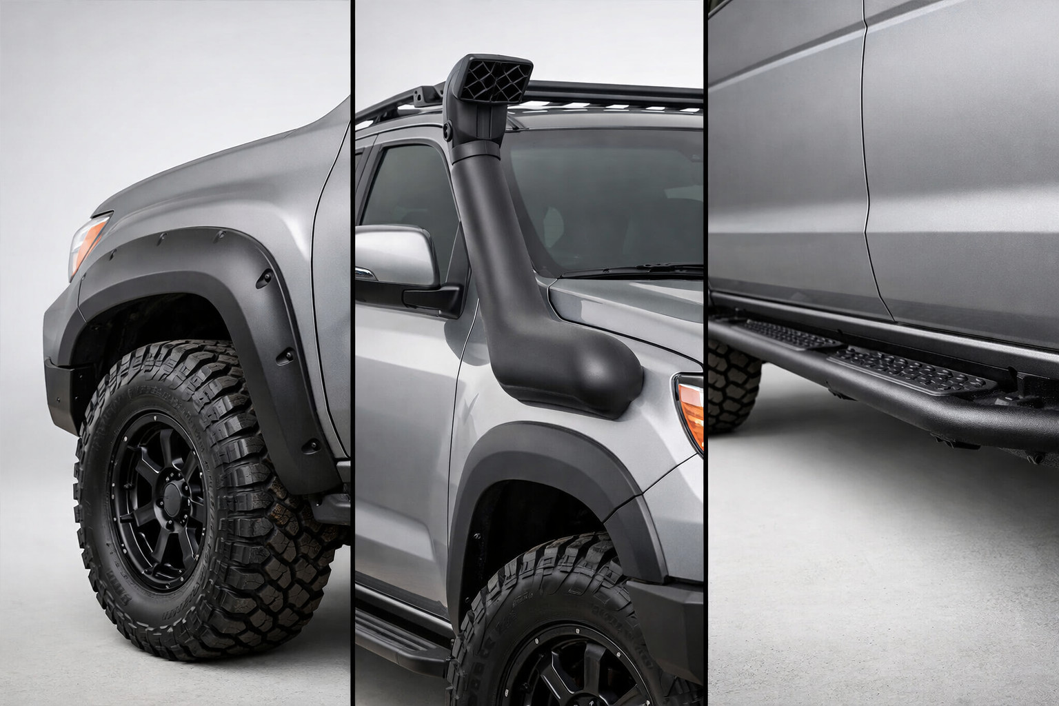 Hvad monteres først af offroad-tilbehør: Bushwacker, snorkel eller rock sliders