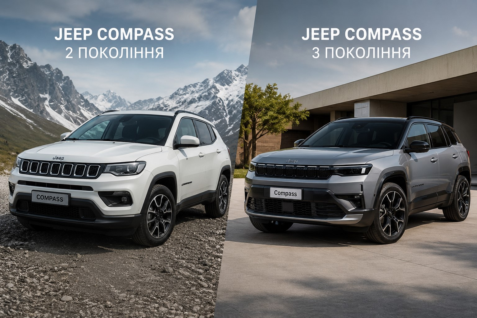Ny Jeep Compass 3. generation vs. Compass 2: detaljeret sammenligning