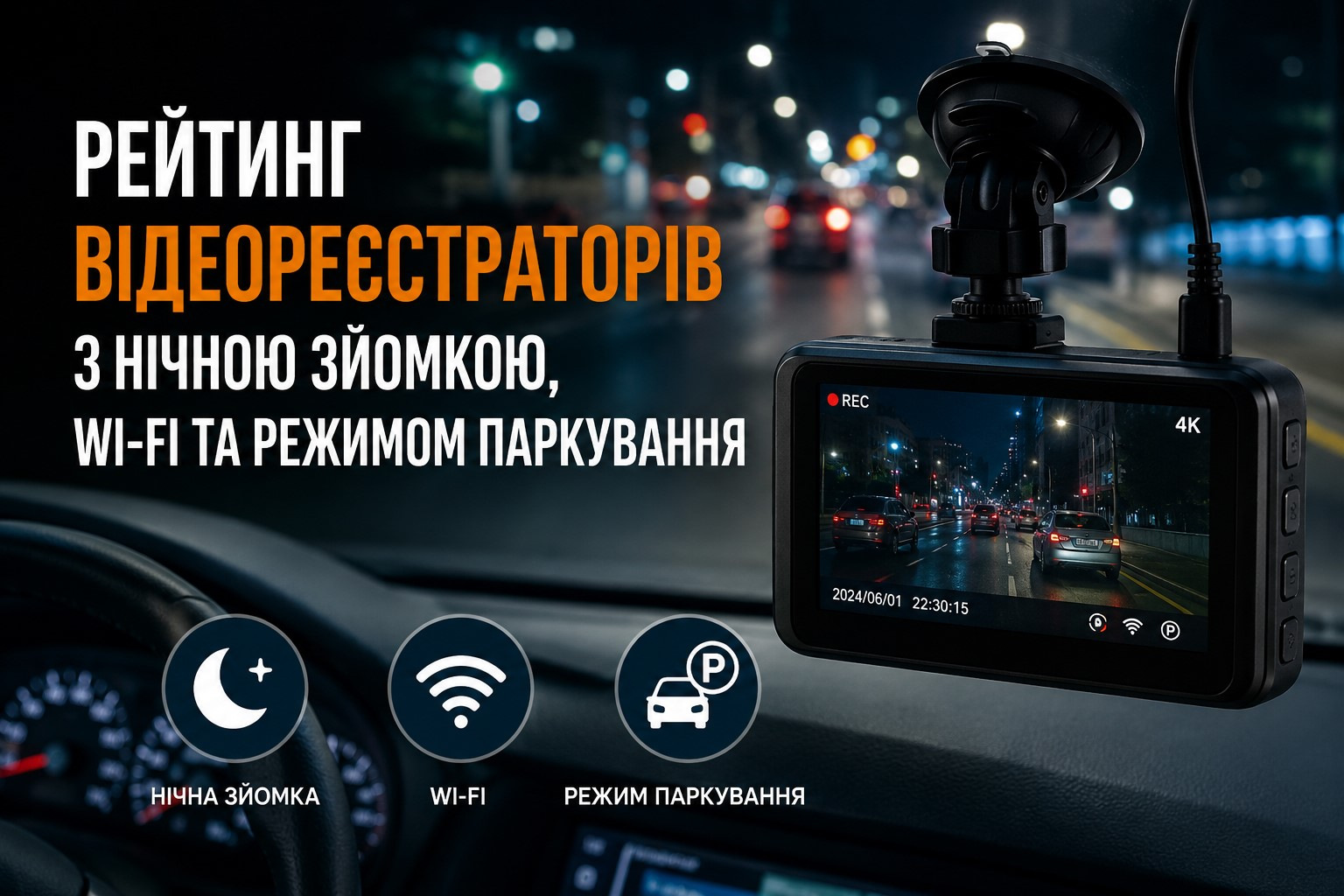 Bedste dashcams med nattesyn, Wi-Fi og parkeringstilstand